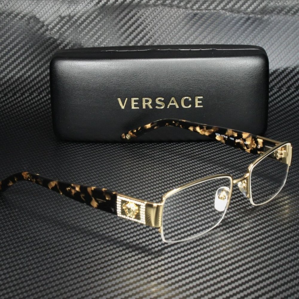 Versace Gold 53mm Women's Eyeglasses